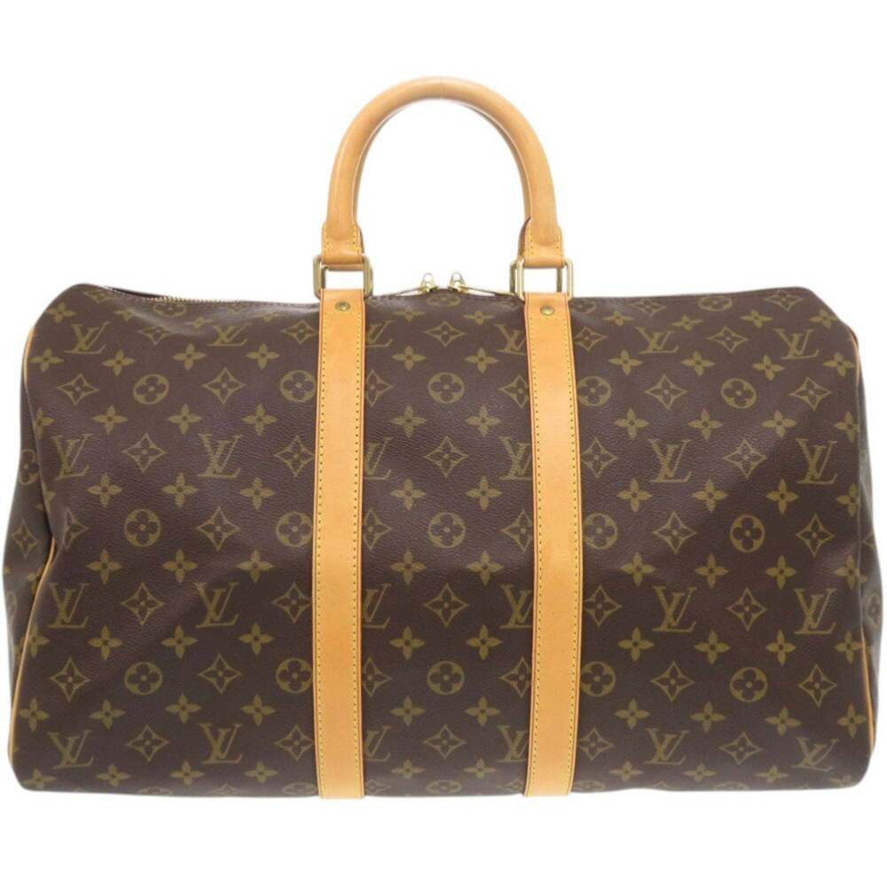 LOUIS VUITTON Authentic Brown Monogram Keepall 45 Boston Bag - Picture 1 of 10